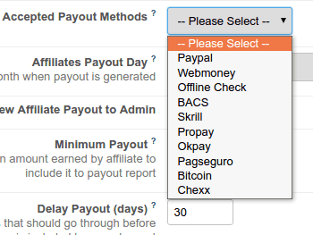 Payouts can be made to PayPal, Moneybookers, or with checks.