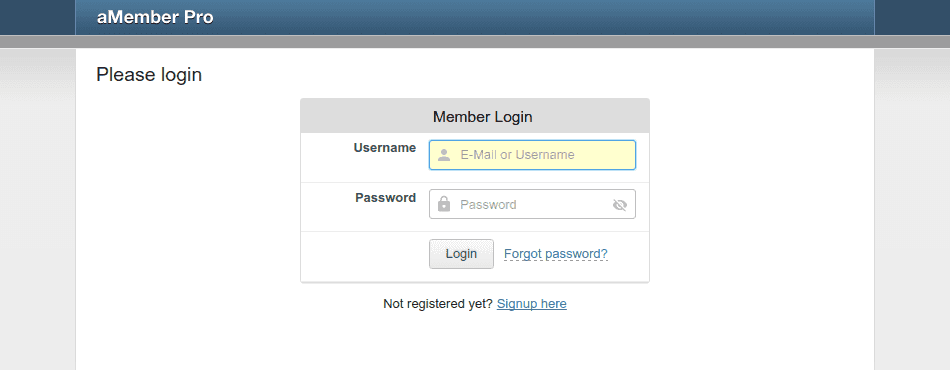 HTML-login forms instead of popup login box