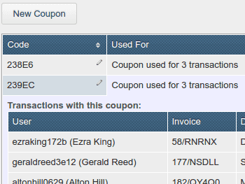 Coupon Codes