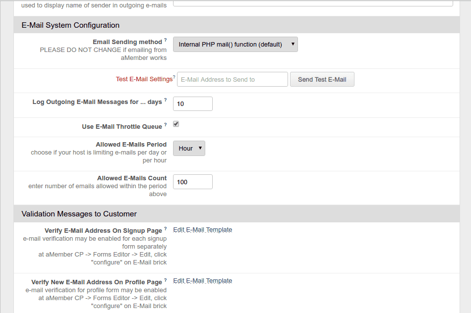 E-Mail Throttling