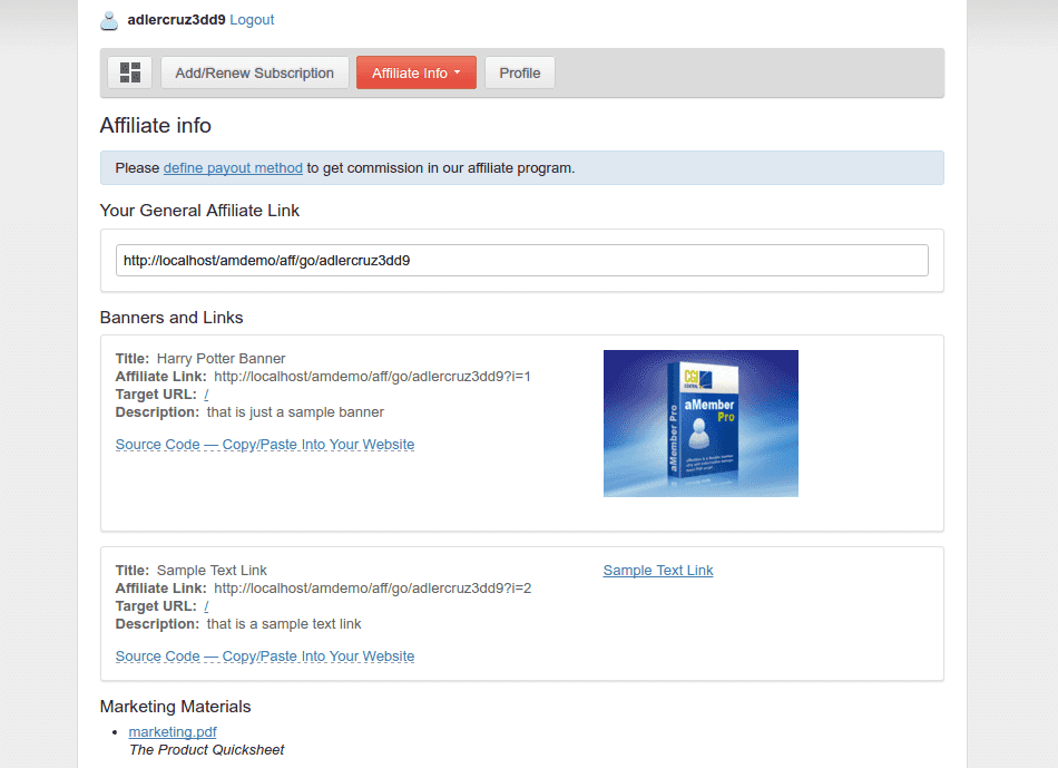 You can make all members into affiliates