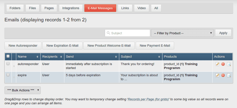 Manage your own e-mail lists