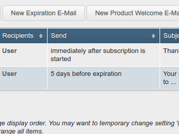 Expiration E-Mail Messages