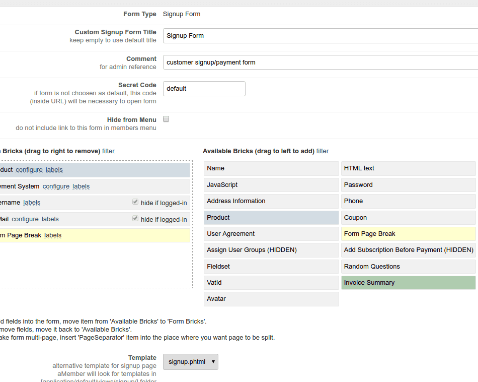 Flexible Signup Forms